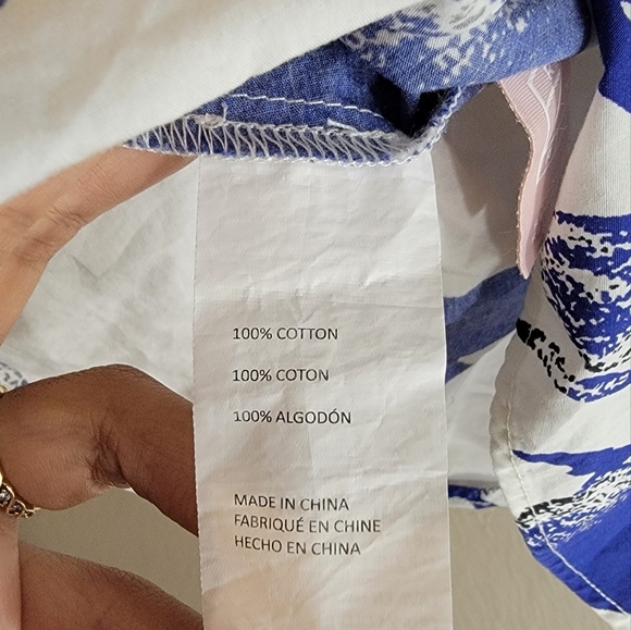 Jason Wu Collective Blue Floral Peplum Top - Picture 8 of 8